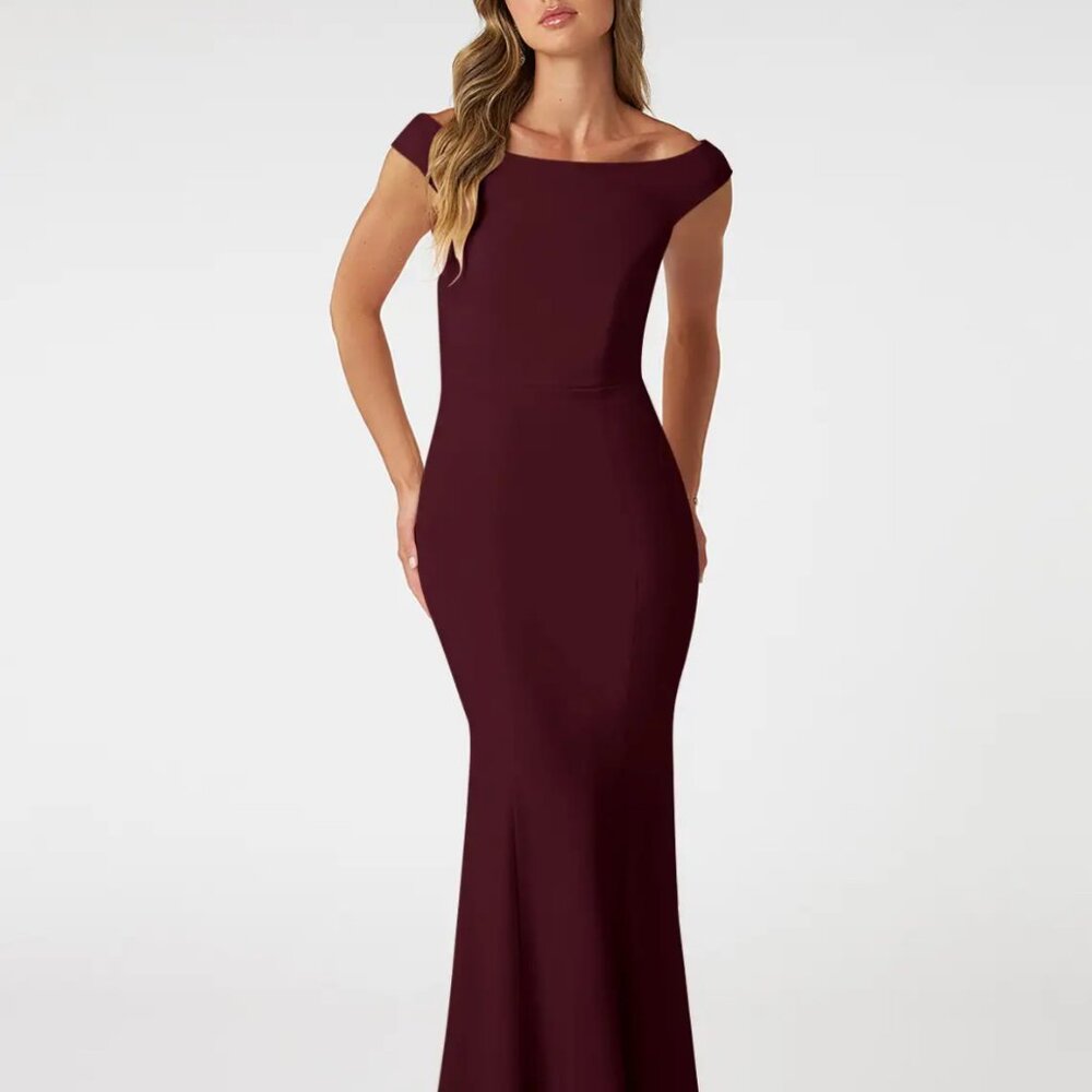 Azazie Nicolina Dress in Cabernet